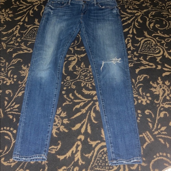 Denim & Supply Ralph Lauren Relaxed Skinny Distressed Blue Jeans 27 - Picture 7 of 8